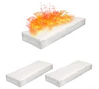 ZAMETTER 3Pcs Ceramic Wool Sponge Bioethanol Indoor Firplace Firebox Ceramic Sponge Bio Fibres Gel Fireplace Sponge(30×20×1CM)