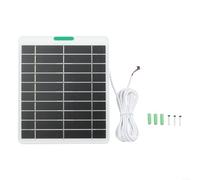 ZAMETTER 5W 5V Solar Charging Panel for Ring Video Doorbell 4 3 3 Plus 2 Monocrystalline Silicon Weather Resistant with Cable Compact 197x167x10mm Black White(white)