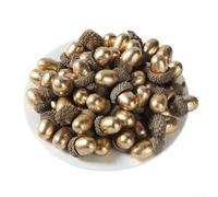 ZAMETTER 60 Pcs Golden Artificial Pine Cones for Autumn and Christmas Decoration, Realistic Mini Pinecone Ornaments for Holiday Crafts, Table Centerpieces, Wreaths and Home Decor, 2.8 x 2 cm