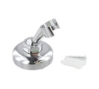 ZAMETTER Adjustable Zinc Alloy Shower Head Holder Wall Bracket for Handheld Shower Head with Double Hole Compatibility and Easy Installation Silver(1pc)