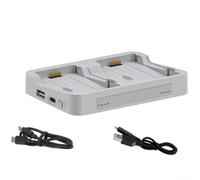 ZAMETTER Battery Charging Hubs 2-in-1 Dual Battery Charging Hub Portable Fast Chargings Station with Intelligent Batteries Management System Storage Mode for Dro-ne Accessories(two-way2)
