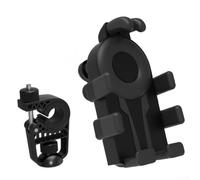 ZAMETTER Bicycle Phone Mount Holder Univer-sal Silicone Shockproof Bike Mobile Stand with 360 Degree Rotation Air Cushion Spring Duals Shock System Compatible with 4-7 Inch Smartphones(F-Handlebar)