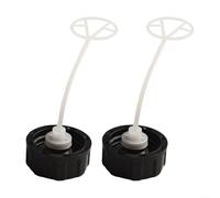ZAMETTER Black Plastic Fuel Tank Cap Set of 2 for 43cc 49cc 52cc 55cc Petrol Scooter Garden Engine Hedge Trimmer Brush Chainsaw Mower with 45mm Outer Diameter and 34mm Inne