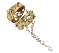 ZAMETTER Brass Aromatherapy Ball Hollow Vintage Copper Incense Burner Decorative Pendant for Home and Car Hanging Essential Oil Sachet Air Freshener Retro Style Stress R(Gold)