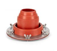ZAMETTER Chimney Insulation Cover Outdoor Camping Tent Chimney Opening Kit Heat Resistant Silicone Flue Collar Tent Stove Pipe Flashing Kit with Metal Plates Installation Set for Outdoor(orange)
