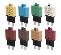 ZAMETTER Circuit Breaker Blades 8 Pcs Manual Reset Circuit Breakers Blade Fuse Resettable Breaker 3A 5A 7.5A 10A 15A 20A 25A 30A for Automotive Car Truck Vehicle Boat