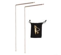 ZAMETTER Copper Divining Rod Set Adjustable Copper Dowsing Rods Metal Detector Set Professional Pordable Dowsing Rods Underground Resource Locator Tools Retractable Handheld with Storage Bag(A)