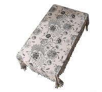 ZAMETTER Cotton Linen Tablecloth Thickened Polycotton Waterproof Heat Resistant Tablecloth RectangleTablecloths Wipeable Tablecloth Dining Tablecover Table Protector Linen Dining Tables Cover(150*100)
