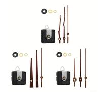 ZAMETTER DIY Quartz Clock Movement Mechanism with Silent Sweep and Black Walnut Wood Hands, Powered 1.5V AA for 12-Inch Wall Hanging Clocks, Home Décor Replacement Kit wi(set)