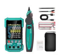 ZAMETTER ET622 Network Cable Tester and ET623 Digital Multimeter 2in1 Tool with 2.5-400m Length Measurement RJ45/BNC Fault Mapping Voltage Detection Adjustable Sensitivity 3.2In LCD Screen(ET623)