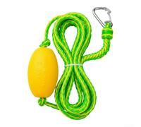 ZAMETTER Floating Tow Rope for Kayak with Quick Connect Clips 316 Stainless Steel Buckles Green Yellow PVC Rescue Line for Canoe Rafting 20 FT(15ft)