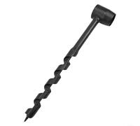 ZAMETTER Four-Blade Woodworking Auger Drill Bit Manual Survival Tool for Outdoor Camping and Woodworking Projects 260mm Length 10-25mm Cutting Diameter Black(16-230mm)