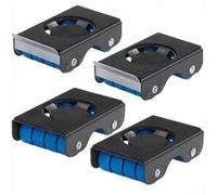 ZAMETTER Furniture Movers 4 PCS Rubber Furnitures Transport Roller Sets Carbon Steel Frame Washing Machine Mover Tool Multi-Purpose Furniture Moving Dolly Set Home Appliance Mover Tool Set(Black)