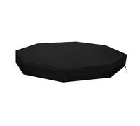 ZAMETTER Heavy Duty 210D Oxford Octagon Sandbox Cover 84x78x9 Inch Black Weatherproof Protector for Kids Sandpit with Drawstring and Carry Handles(black)
