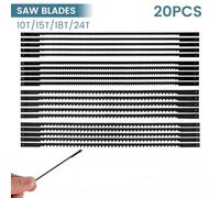 ZAMETTER High Carbon Steel 5 Inch Scroll Saw Blade Set for Precision Cutting Woodworking Jigsaw Blades 20 32 48 60 Piece(20 pcs)