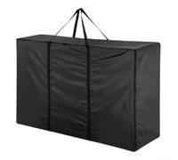ZAMETTER Large 420D Waterproof Garden Cushion Storage Bag 180x60x80cm with Double Zipper for Outdoor Patio Furniture Pads Quilts and Seasonal Decor Black(1pc)