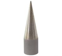 ZAMETTER Leather Round Hole Punch Polisher and Sharpener Tool with Emery Coated Stainless Steel Cone for DIY Manual Sharpening of Various Punch Sizes Min 1mm to Max 15.5mm Silver