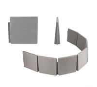 ZAMETTER Light Gray Plastic Garden Edging Fence Panels with Imitation Stone Effect and Three Dimensional Design for Outdoor Landscaping Flower Bed and Lawn Border Decoration Splic