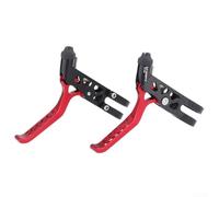 ZAMETTER LP CNC 7075 Aluminum Alloy V Brake Levers, Hollow Ultra-Light 72g Pair, Comfortable Grip, 22.2mm Mounting for Road, Mountain, Folding Bikes, Compatible with for Brompton(Red)