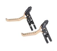 ZAMETTER LP CNC 7075 Aluminum Alloy V Brake Levers, Hollow Ultra-Light 72g Pair, Comfortable Grip, 22.2mm Mounting for Road, Mountain, Folding Bikes, Compatible with for Brompton(Gold)