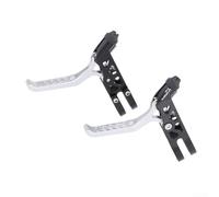 ZAMETTER LP CNC 7075 Aluminum Alloy V Brake Levers, Hollow Ultra-Light 72g Pair, Comfortable Grip, 22.2mm Mounting for Road, Mountain, Folding Bikes, Compatible with for Brompton(Silver)