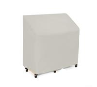 ZAMETTER Outdoor Garden Potting Bench Table Cover 210D Oxford Waterproof Windproof with Drawstring Locks for Patio Yard Furniture Protection 45x20x48 Inch Black(Meters white)