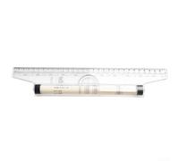 ZAMETTER Parallel Roller Ruler 15cm 30cm Drafting Balance Ruler for Architects Engineers Artists DIY Transparent Plastic Measuring and Drawing Tool for Technical Blueprint Translation and A(30cm)