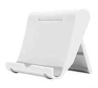 ZAMETTER Phone Stand Adjustable Foldable Desktop Holder with Non-Slip Base for 3.5-11 Inch Smartphones Tablets Video Calls Gaming White(White)