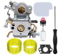 ZAMETTER PP4218A Carburetor Kit for Poulan PP4218 PP4218A PP3516 Chainsaw Replace C1M-W26C 530035590 545070601 with Gasket Fuel Line Filter