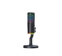 ZAMETTER Professional Dynamic Microphone XLR/USB Connection RGB Lightings Gaming Streaming Podcasting Mic with Mute Function Gain Control Headphone Monitor Desktop Stand