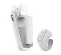 ZAMETTER Remote Control Wireless Multifunction Remote Control Lightweight Page Turn-er Remotes for Kindle and Tablet Page Turning with Camera Co-ntrol(Jx-07 white)