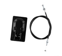 ZAMETTER Replacement Reclining Handles for Garden Deck Chairs with 85cm Pull Wire Cable Robust Aluminium Alloy Black Finish for Outdoor Lounge Furniture Repair Kit 2 Pack