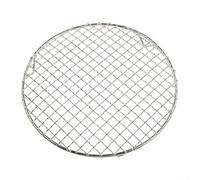 ZAMETTER Round Cooling Rack Stainless Steel Wire Baking Grill Sheet with Thick Border and Three Legs for Stability Smooth Electrolytic Polished Su-rface Even Heating Holes Fits Oven Stove Pan(24.5cm)