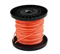 ZAMETTER Trimmer Cord Nylon Lines Heavy Duty Brush Cutter Line Nylon Round Trimmer Lines 50m x 2.7mm Strimmers Spool Line Orange Strimmer Cord Wire for Brushcutter Grass Cutting