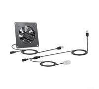 ZAMETTER USB Cooling Fan 120mm 3/6/10 Speed Adjustable Quiet Operation DC Axial Flow Fan Multi Speed Temperature Controlled Axial Flow System Cabinet Cooling Fans(FT10S122505EC(60℃)