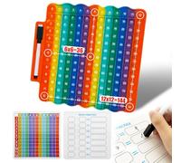 Zamety Pop Fidget Toys, Poppet Fidget Toy, Popit Multiplication Number Learning Toys, Times Table Poppet, Popit Toy with Maths Cards and Erasable Pens, Autism Toy for Children and Adults