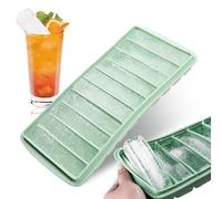 Zamety Silicone Ice Cube Tray with Lid, Long Ice Cubes Silicone, Reusable Silicone Mould, Ice Cube Tray for Frozen Drinks, Whiskey and Cocktails, 10 Compartments