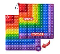 Zamety Times Table Poppet, Addition Multiplication Tables for Kids | Poppits Fidgets, Maths Poppet Times Tables, Relieve Stress and Anxiety Maths Games 12x12&12+12, Double Sided