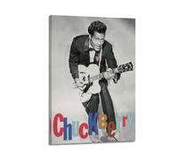 Zamou Chuck Berry Canvas Poster Wall Art Decorative Living Room Posters Bedroom Posters 12x18inch(30x45cm) Frame-style