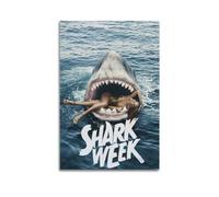 Zamou Shark Week Canvas Poster Wall Art Decorative Living Room Posters Bedroom Posters 12x18inch(30x45cm) Unframe-style