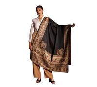 Zamour Women's Kani Large Shawl, Exquisite Traditional Elephant Patterns, Woolen Wrap for Winter