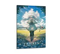 ZaMouss Anime Frieren Beyond Journey's End Canvas Poster Wall Art Decor Living Room Bedroom Decoration Posters 16x24inch(40x60cm) Frame-style