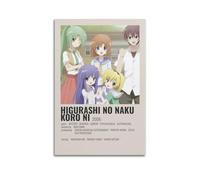 ZaMouss Anime Poster Higurashi When They Cry Canvas Poster Wall Art Decor Living Room Bedroom Decoration Posters 12x18inch(30x45cm) Unframe-style