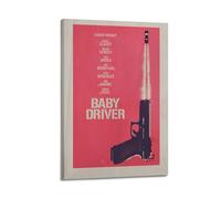 ZaMouss Movie Baby Driver Poster Canvas Poster Wall Art Decor Living Room Bedroom Decoration Posters 12x18inch(30x45cm) Frame-style