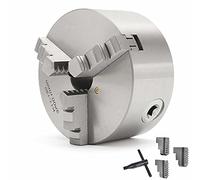 ZaMoux Lathe Chuck,5Inch Lathe Chuck K11-130 130mm Diameter 3-Jaw Self-Centering Lathe Chuck Cast Iron CNC Machine Mini Milling Machine