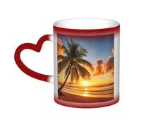 Zamoux Sunset Hawaiian Palm Tree Print Color Changing Mug In The Sky Remarkable Color Changing Ceramic Mug