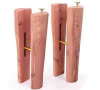 ZAMQIU Cedar Boot Tree Shaft Shaper,Smooth Finish Wood Tall Boot Inserts Shape Holders, 14" Premium Cedar Riding Cowboy Boos Tree Stand for Men & Women,Reduce Creases & Sagging, 1 Pair