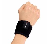 Zamst Wrist Band - Adjustable Sports Wrist Brace with Dual Strap Structure for General Wrist Support, Wrist Wraps for Pain Relief - For Tennis, Racket sports, Gym, Working Out - Medium