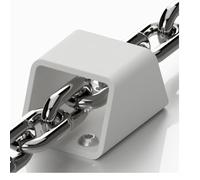 ZAMURANO. High Security Anti-Theft Anchor for Motorcycle - Floor or Wall Clamp, White