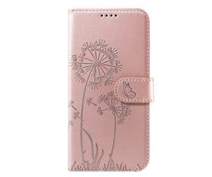 Zanaé Butterfly Flower Design Wallet Case for iPhone 17 Pro, Rose Gold